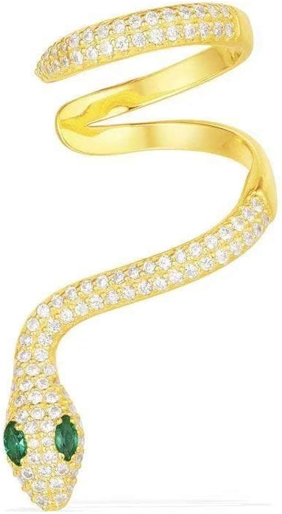 APM MONACO COLLECTION WONDERLAND Mono Snake Ear Cuff With White And