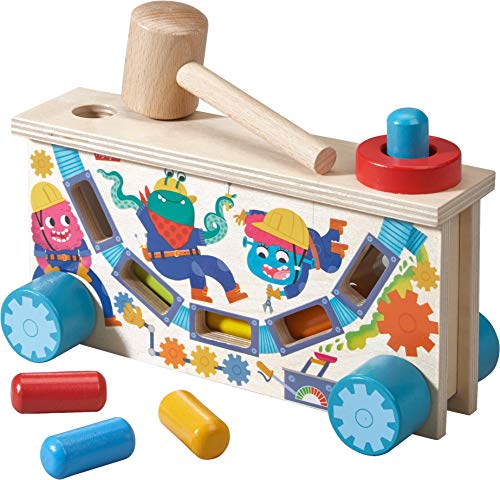 image for HABA Highlights Monster Tap Bench Hammering and Pounding Toy with Colo
