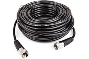 STEREN RG8X Coaxial Cable 50 ft, CB Coax Cable with PL259 UHF Connectors, Male to Male Low Loss 50 Ohm for HAM Radio, LMR400, Antenna Analyzer