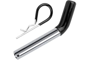 HYTEK Trailer Hitch Pin (Tow Pin) and Clip, 5/8 inch Diameter Pin for 2" Hitch Receiver, with Black Vinyl Coated Rubber Grip,