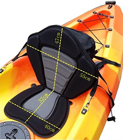 Garain Kayak Seats with Back Support for Sit on Top Portable Adjustable Strap Boat Seat