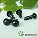 8mm Black Safety Eyes/Plastic Eyes - 30 Pairs