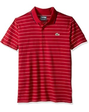 Lacoste Men's Golf Performance Short Sleeve Colorblock Pique Ultradry Polo Shirt