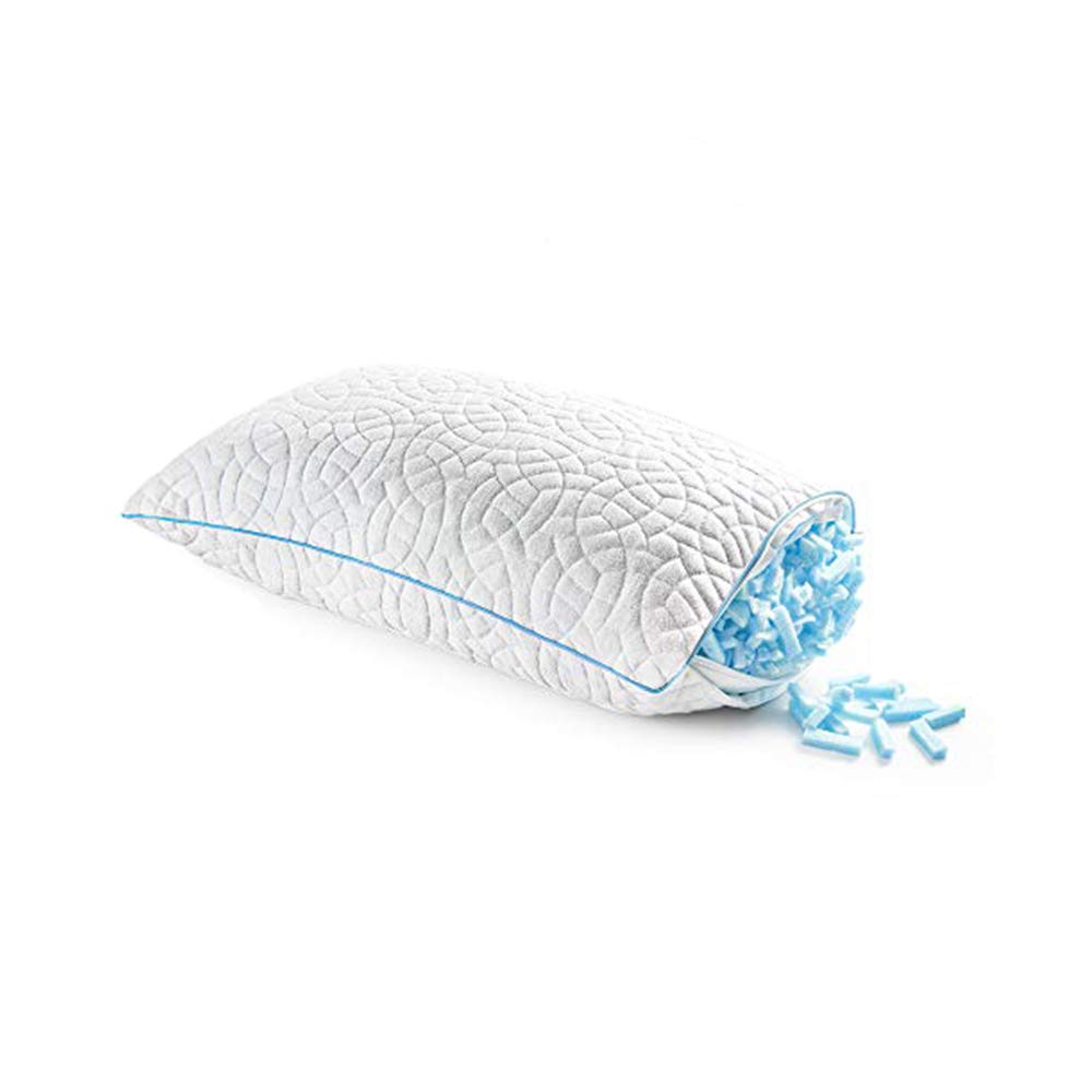 Snuggle Pedic Shredded Memory Foam Taller Pillow Loft Bamboo