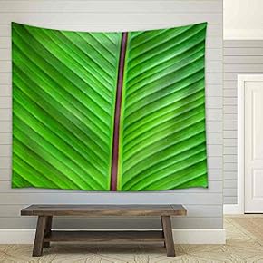 Green Leaves Background and Texture - Fabric Wall Tapestry Home Decor - 51x60 inches