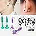 FANCER (20 PCS) Screw Earrings, Men's Women's Stainless Steel Punk Hip-hop Rock Screw Spike Rivet Nail Unisex Piercing Ear Studs Jewelry