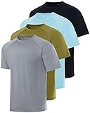 Real Essentials 4 Pack: Mens Short Sleeve Rash