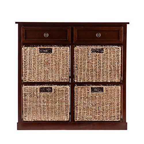 Southern Enterprises AMZ4576ZH Kenton 4-Basket Storage Chest, Brown