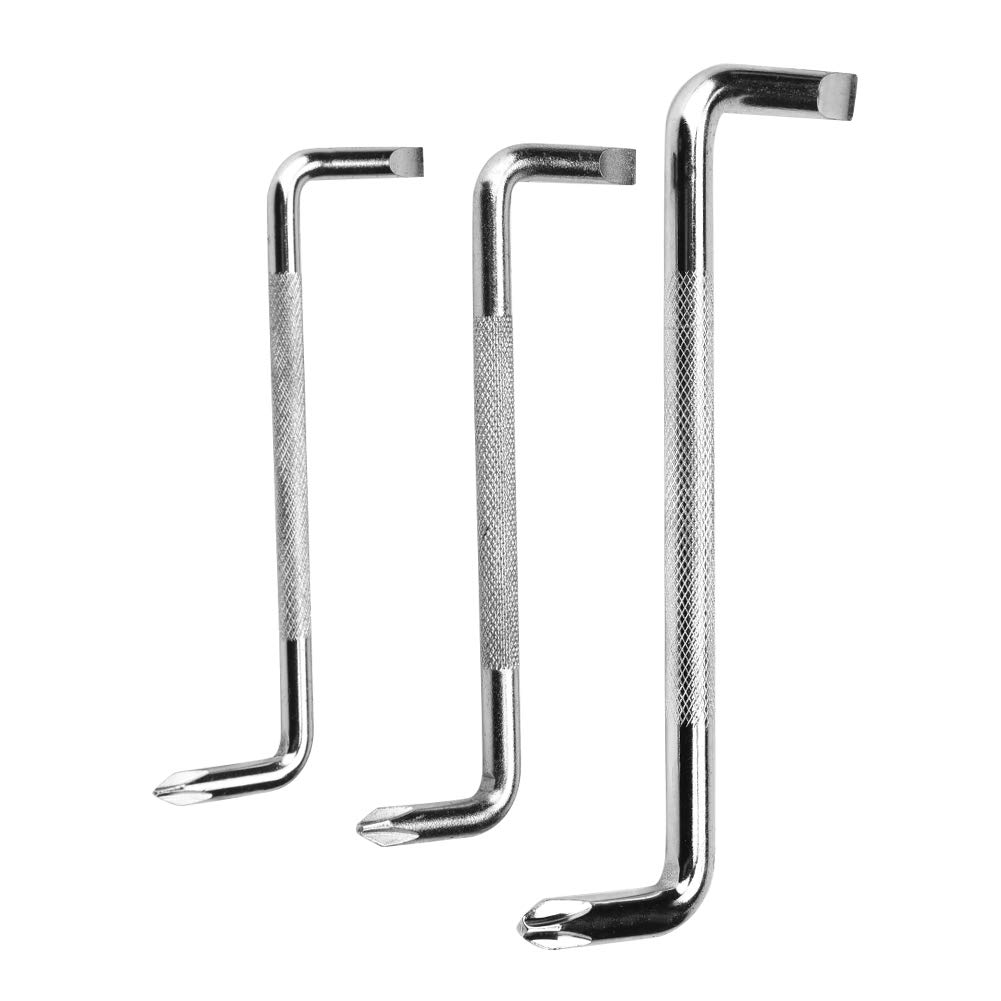 Fyearfly 3Pcs Z-Shape Screwdriver Set, PH1(3/16"), PH2(1/4"), PH3(5/16") Right Angle Screwdriver, Phillips & Flat Head, Magnetic, Ergonomic, for Narrow Places Repair