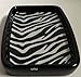 AHF/WPM 19 Piece Bath Accessory Set Black Zebra Animal Print Bath Rug Set + Black Zebra Shower Curtain & Accessories