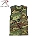 Rothco Muscle Shirt/Woodland Camo, Large