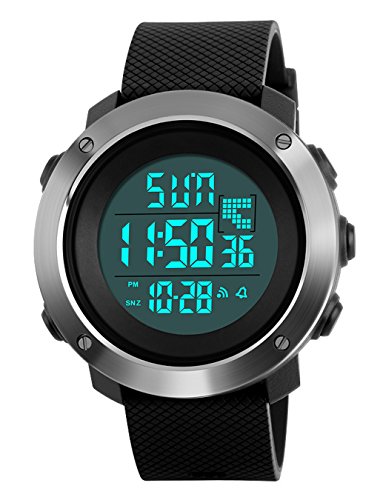 Carrie Hughes Men's Digital Sports Watch LED Back Light Military Casual Luminous Alarm Simple Army Watch CH114