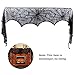 OurWarm Cobweb Fireplace Scarf Halloween Decoration Black Lace Spiderweb Mantle Scarf Halloween Party Supplies, 18 x 96 inch (Black)