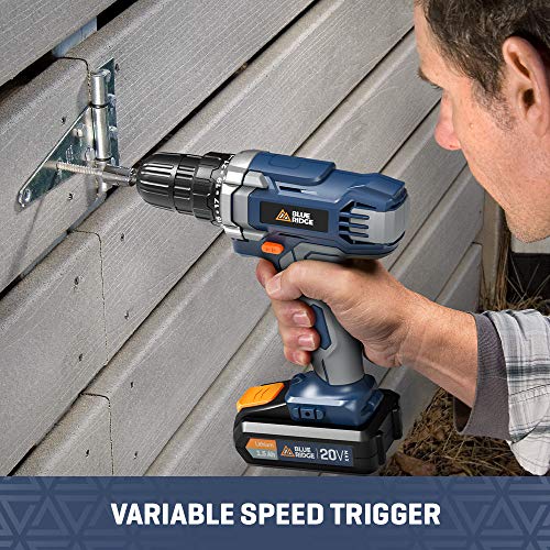 Blue Ridge BR1701U 20V MAX Cordless Drill Driver and Work light combo