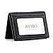 HAWEE Men's Bifold Front Pocket Wallet Genuine Leather RFID Blocking Card Billfold 5 Slots with Cash Clip, Black