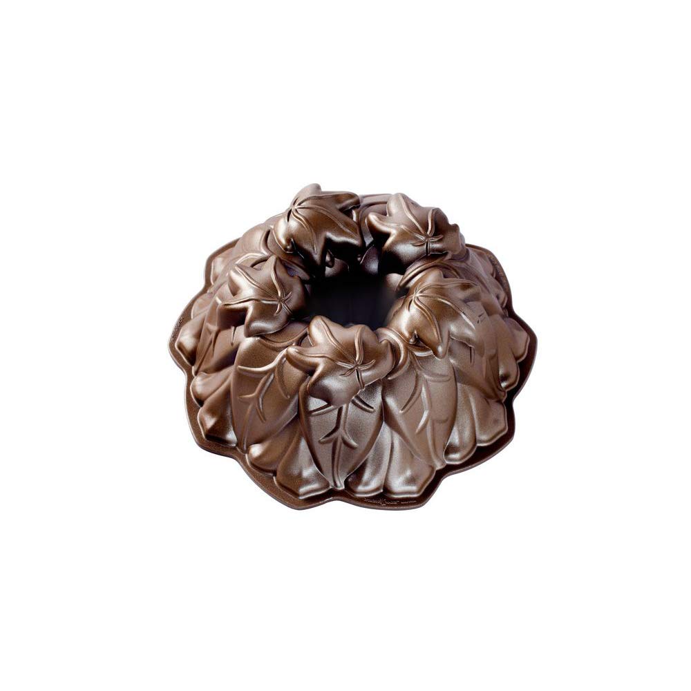 Nordic Ware baking tin “autumn leaves bundt”, die-cast aluminium, brown, 10.5 x 3.7, 1 unit, 26,7 x 26,7 x 9,5 cm,85948