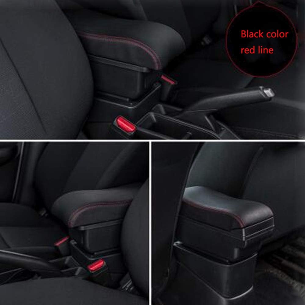 MVMTVT Car Armrest Box for Toyota Rush Armrest Box Car Center Console Modification Car Interior Parts Center Console Armrest Accessories Double Raised with USB