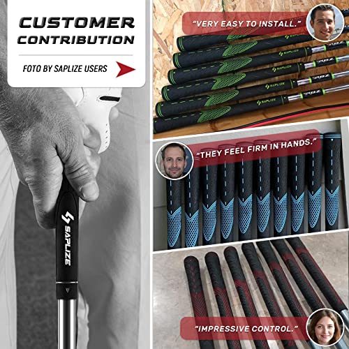 SAPLIZE Golf Grips Set of 13 with Solvent Kit, Midsize, Rubber Golf