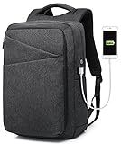 Tocode Travel Laptop Backpack, Business Anti Theft Laptops Backpack with USB Charging Port, Water Resistant College School Computer Bag for Women & Men Fits 15.6 Inch Laptop - Black