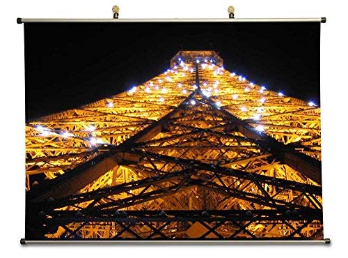 Tour Eiffel Tower Paris (WDS) - Canvas Wall Scroll Poster (28x20 inches)