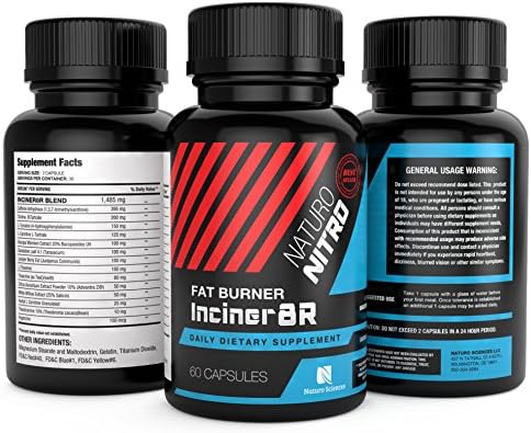 Inciner8R Fat Burner Supplement Designed for Weight Loss and Mental Focus; 1 A Day Pre Workout or Breakfast Pills for Day-long Appetite Control and Fat Loss; Diet Pills for Men and Women - Three Pack
