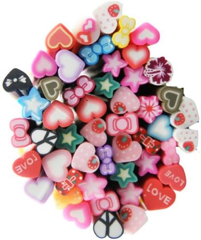 Sugar NAILS - HOT 50pcs 3D Nail Art Fimo Canes Stick Rods Polymer Clay Stickers Decoration DIY