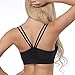 Yadifen Yoga Bras for Women Running Sports Bras Padded Workout Bra Tops Workout Bras for Women Plus Size (Black, S)