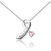 Breast Cancer Awareness Necklace Breast Cancer Survivor Gift Recovery Jewelry for Women