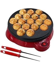 Health and Home Electric Takoyaki Maker With Free Takoyaki Tools - Specialty & Novelty Cake Pans for Takoyaki Octopus Ball, Cake Pop, Ebelskiver, Aebleskiver - Electric Takoyaki Grill - Portable, Compact, Easy Clean