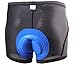 4ucycling 3D Silicon Gel Padded bike Underwear Shorts - Breathable,Lightweight,Men -Women,Black, Medium