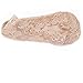 Imaly Women's No Show Silicone Heel Grip Non-skid Lace Socks 4Pairs [grey/white/black/nude]