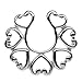 Chains with Clamps by BeSTreaM and Nipple Clips Silver Metal Vintage Hearts Non Piercing One Pair