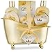 Spa Gift Basket with Sensual Rose & Jasmine Fragrance - Best Christmas, Anniversary, Birthday Gift for Women - Spa Gift Set Includes Shower Gel, Bubble Bath, Bath Fizzer, Body Scrub, and Bath Salt