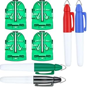 WILLBOND 4 Pack Golf Ball Line Liner Ball Marking Tool Alignment Tool and 4 Pieces Golf Ball Marker Pen