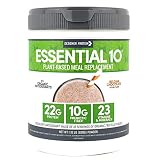 Designer Protein Essential 10 100% Plant-Based Meal Replacement, Belgian Chocolate, 1.32 Pound