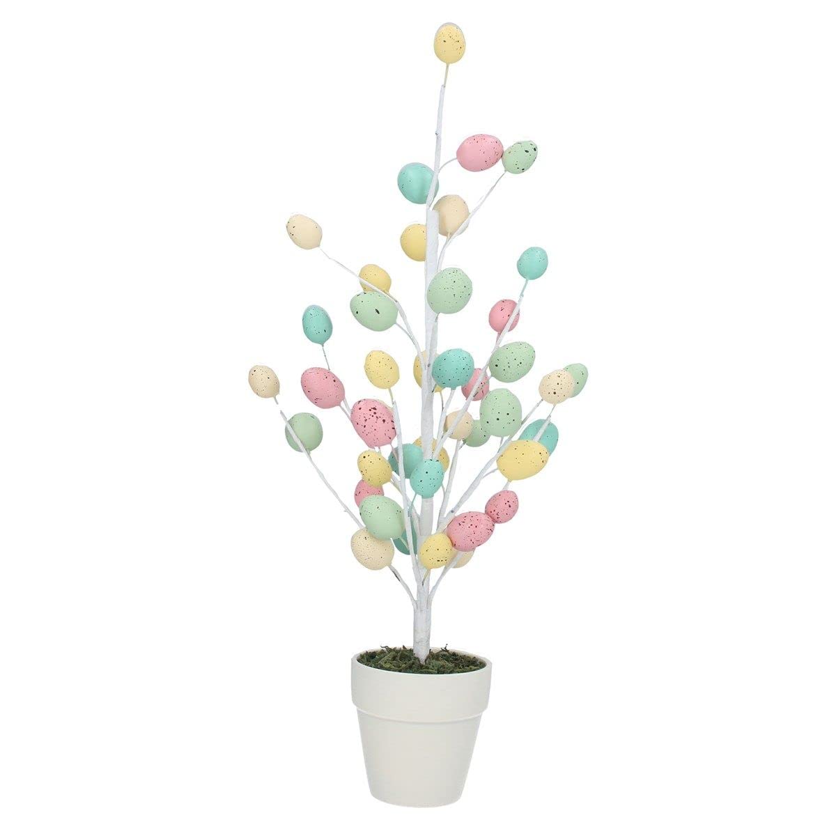 Gisela Graham Pastel Egg Easter Twig Tree In Pot Decoration