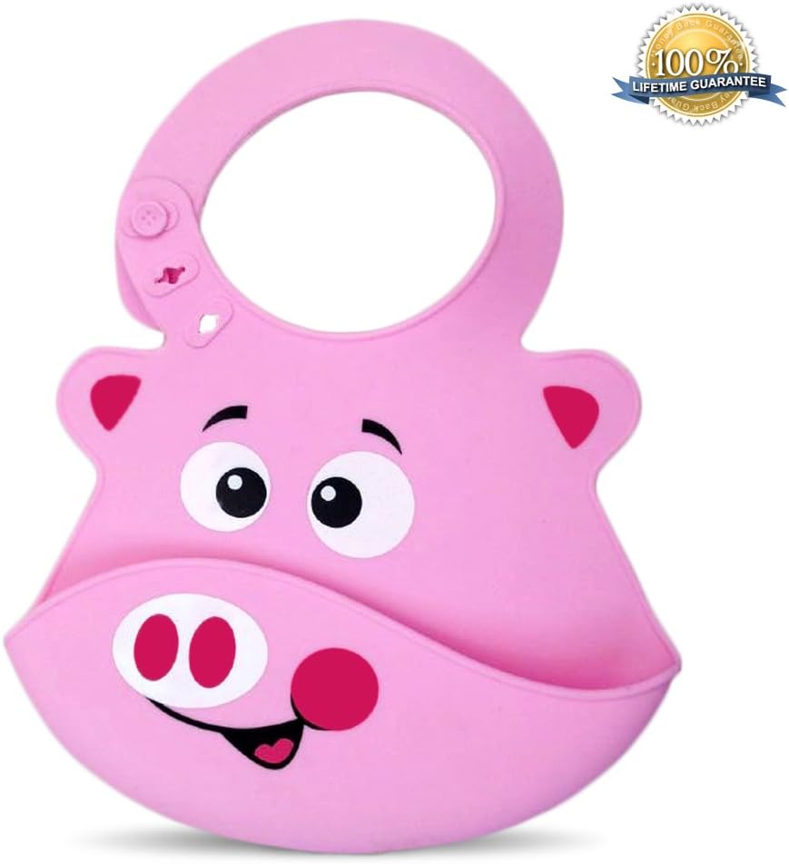 Baby Bib - Bibimals Pink Pig
