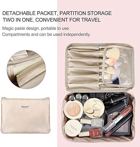 Pocmimut Makeup Bag Cosmetic Bag for Women Cosmetic Travel Makeup Bag Large Travel Toiletry Bag for Girls Make Up Bag Brush Bags Reusable Toiletry Bag(Pink) 4 Pocmimut Makeup Bag Cosmetic Bag for Women Cosmetic Travel Makeup Bag Large Travel Toiletry Bag for Girls Make Up Bag Brush Bags Reusable Toiletry Bag(Pink)