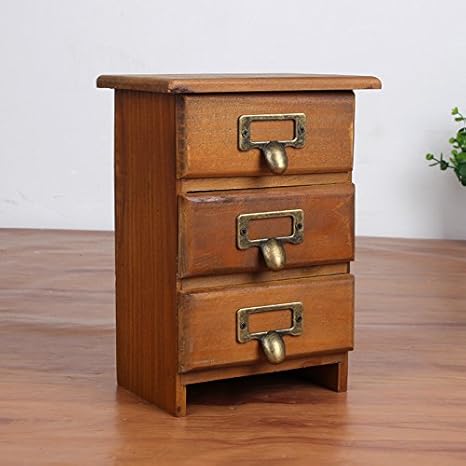 Buy Generic New 3 Layers Retro Storage Shelf Small Wooden Cabinet