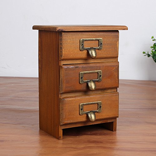 Buy Generic New 3 Layers Retro Storage Shelf Small Wooden Cabinet