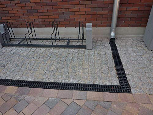 JeCo - Entwässerungsrinne Regenrinne Bodenrinne - Länge: 1 m/Höhe: 55 mm - Kunststoff 12,5 T (B125) – Bild 5