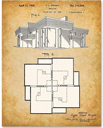 Details About Frank Lloyd Wright House Poster Print Architecture Art House Blueprint Art Art Posters Reyada Internationalschool Com