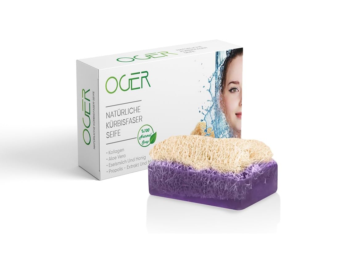 OG-ER Oger Natural Pumpkin Fibre Soap 110 g Collagen 1 Piece
