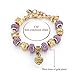 CHOKER I Love You Heart Pendant Charm Beads Bracelets Gold Plated Snake Chain Glass Crystal for Mom Grandma Daughter