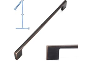 KOOFIZO Wide Foot Cabinet Bar Pull - Oil Rubbed Bronze Modern Solid Handle, 8.8 Inch/224mm Screw Spacing, 1-Piece for Kitchen Cupboard Door, Bedroom Dresser Drawer, Bathroom Wardrobe Hardware