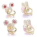 Cell Phone Holder, 4 Piece [Best Share] Luxury Diamond Universal Metal Smartphone Ring Grip Stand for iPhone/Ipad/Samsung HTC/Nokia/Smartphones/Tablet[2 Cat 2 Rabbit]