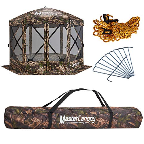 MasterCanopy Escape Shelter, 6-Sided Canopy Portable Pop up Gazebo Durable Screen Tent Bug and Rain Protection (6-8 Person),Camouflage - Thumbnail 5