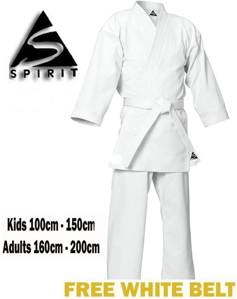 Karate 9oz 100% Cotton White Karate Uniform Suit Gi