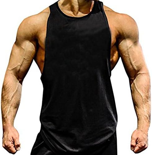 Mens Gym Bodybuilding Stringer Cotto Y-Back Blank Tank Top Vest