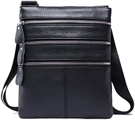 Leather Multi-Function Men Bag Arrivals Hot Messenger Bag Men Leather Cross-Body Bag Black